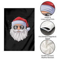 Six Seven 67 Christmas Meme Garden Flag Funny Brainrot Santa Claus Gen Alpha Slang - Wonder Print Shop