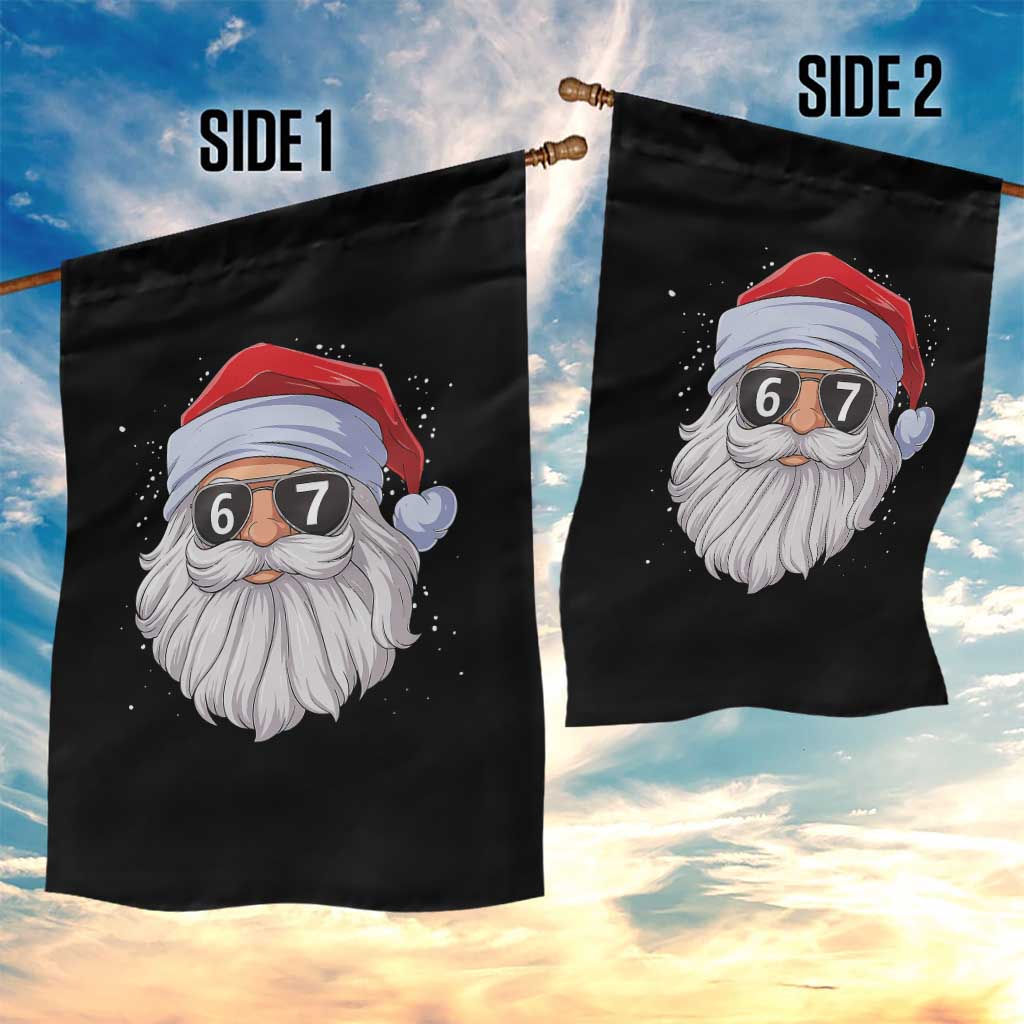 Six Seven 67 Christmas Meme Garden Flag Funny Brainrot Santa Claus Gen Alpha Slang - Wonder Print Shop