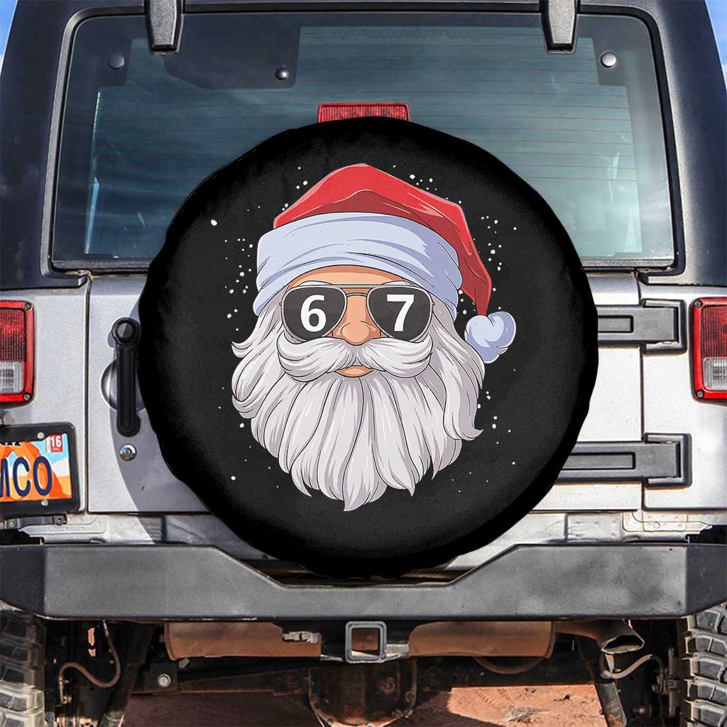 Six Seven 67 Christmas Meme Spare Tire Cover Funny Brainrot Santa Claus Gen Alpha Slang - Wonder Print Shop
