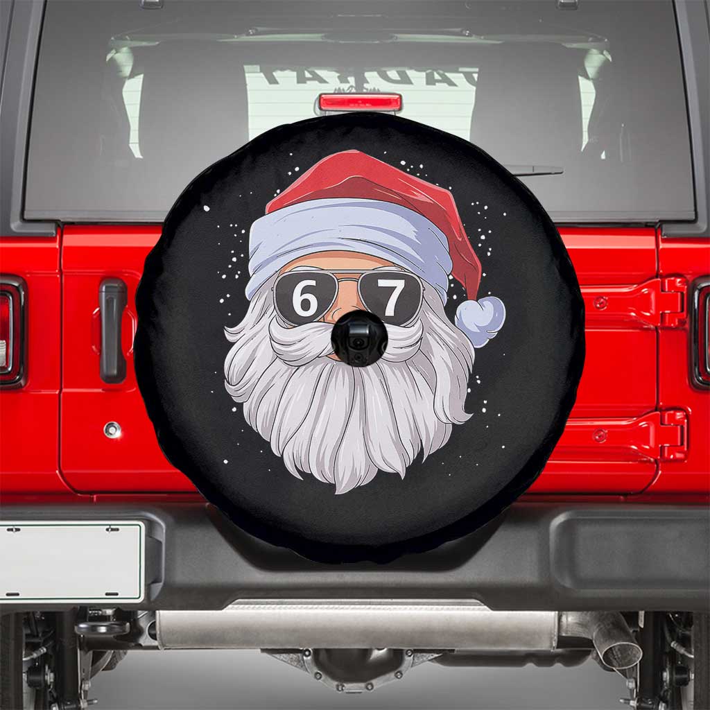 Six Seven 67 Christmas Meme Spare Tire Cover Funny Brainrot Santa Claus Gen Alpha Slang - Wonder Print Shop