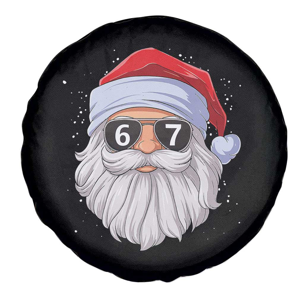 Six Seven 67 Christmas Meme Spare Tire Cover Funny Brainrot Santa Claus Gen Alpha Slang - Wonder Print Shop