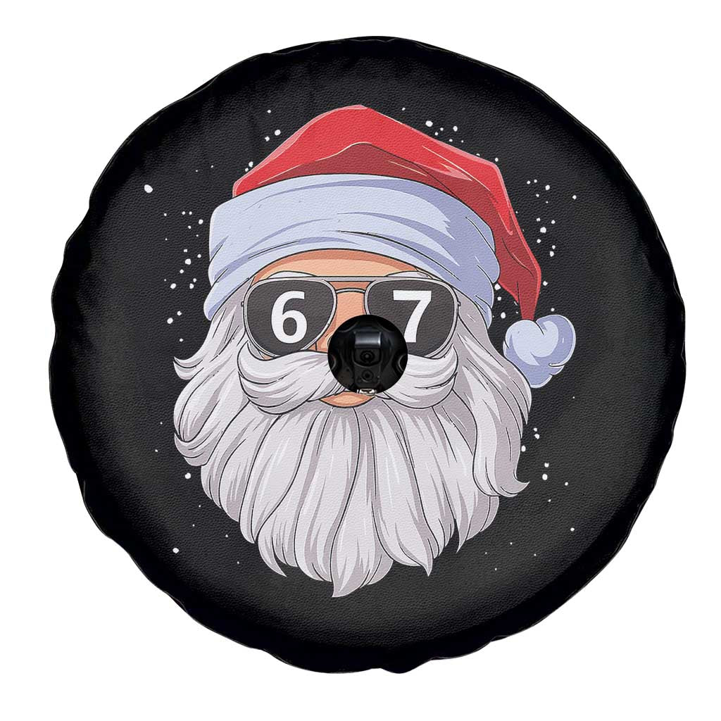 Six Seven 67 Christmas Meme Spare Tire Cover Funny Brainrot Santa Claus Gen Alpha Slang - Wonder Print Shop