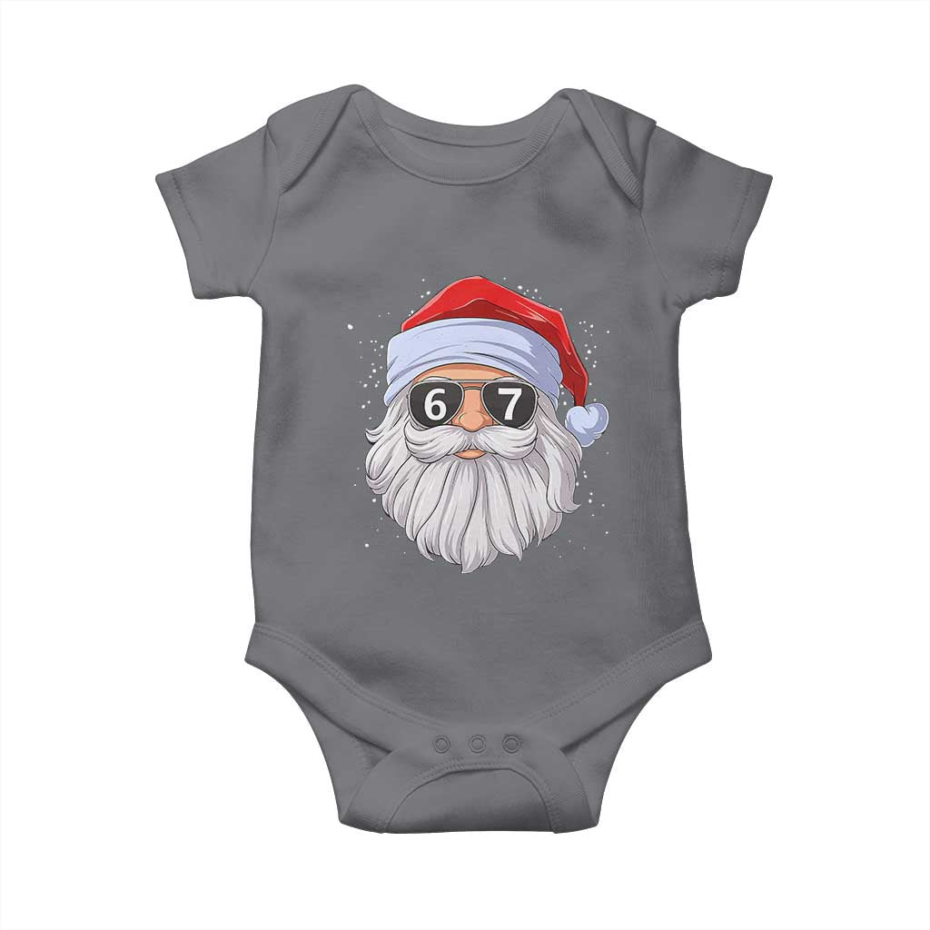 Six Seven 67 Christmas Meme Baby Onesie Funny Brainrot Santa Claus Gen Alpha Slang - Wonder Print Shop