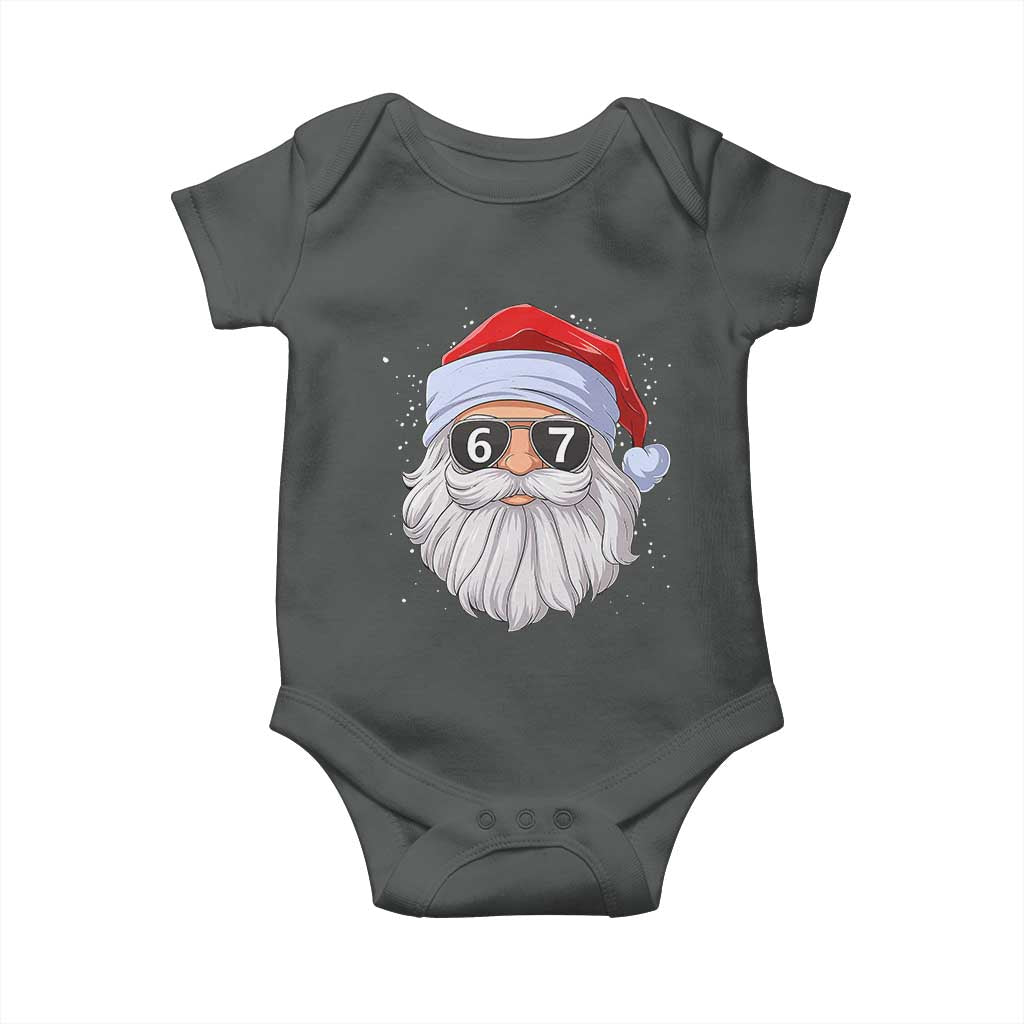 Six Seven 67 Christmas Meme Baby Onesie Funny Brainrot Santa Claus Gen Alpha Slang - Wonder Print Shop