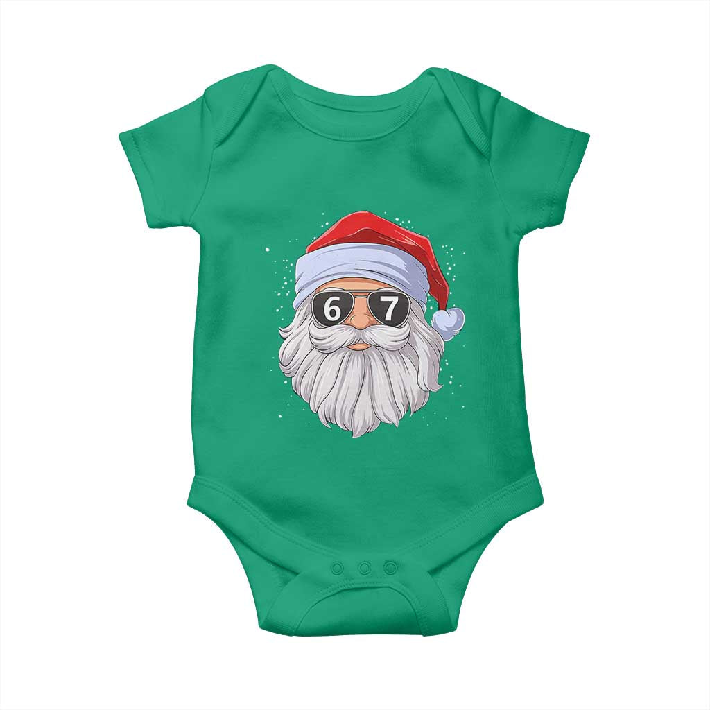 Six Seven 67 Christmas Meme Baby Onesie Funny Brainrot Santa Claus Gen Alpha Slang - Wonder Print Shop