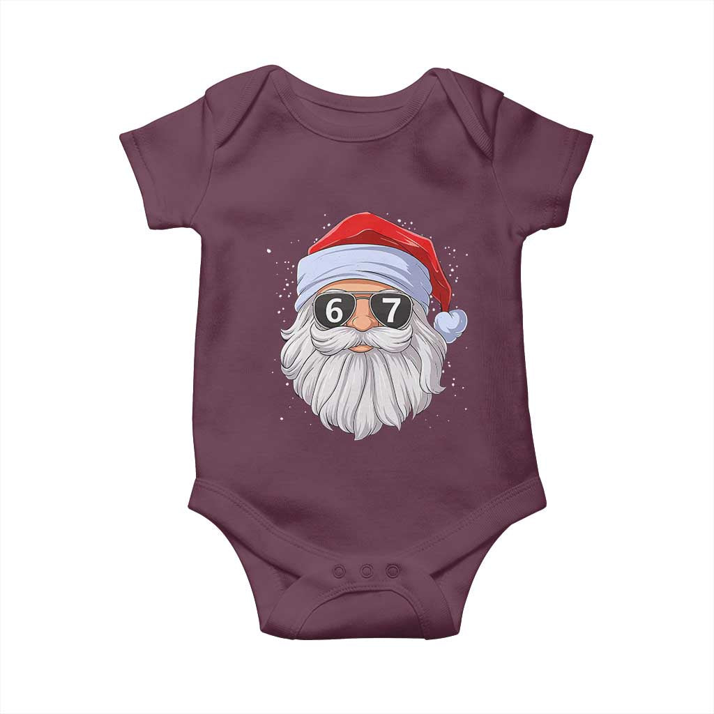 Six Seven 67 Christmas Meme Baby Onesie Funny Brainrot Santa Claus Gen Alpha Slang - Wonder Print Shop