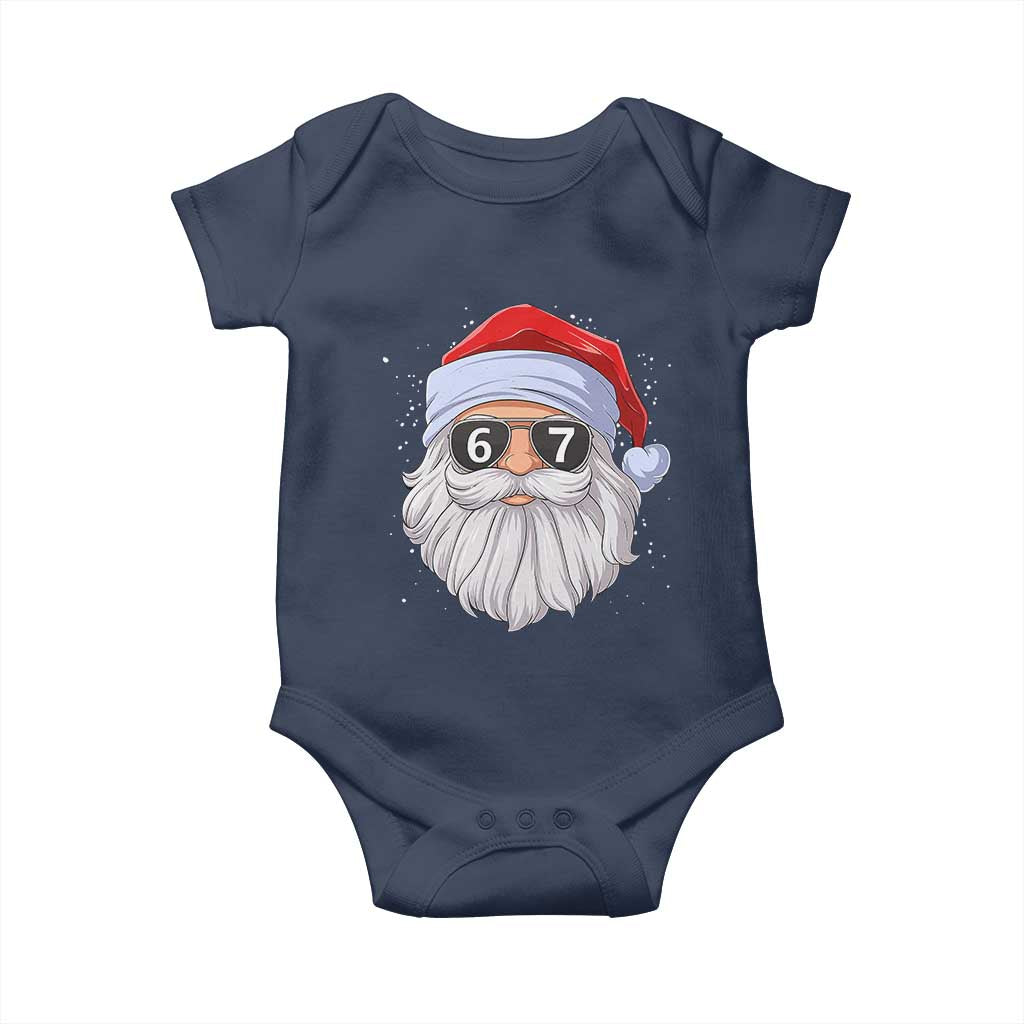 Six Seven 67 Christmas Meme Baby Onesie Funny Brainrot Santa Claus Gen Alpha Slang - Wonder Print Shop