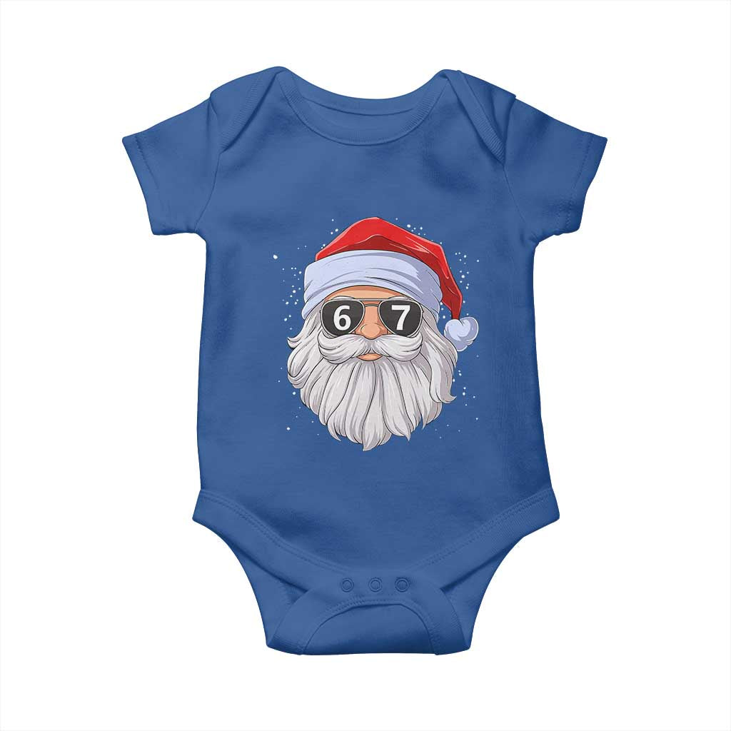 Six Seven 67 Christmas Meme Baby Onesie Funny Brainrot Santa Claus Gen Alpha Slang - Wonder Print Shop