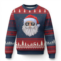 Six Seven 67 Xmas Meme Ugly Christmas Sweater Funny Brainrot Santa Claus Gen Alpha Slang - Wonder Print Shop
