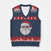 Six Seven 67 Xmas Meme V-Neck Knit Sweater Vest Funny Brainrot Santa Claus Gen Alpha Slang - Wonder Print Shop