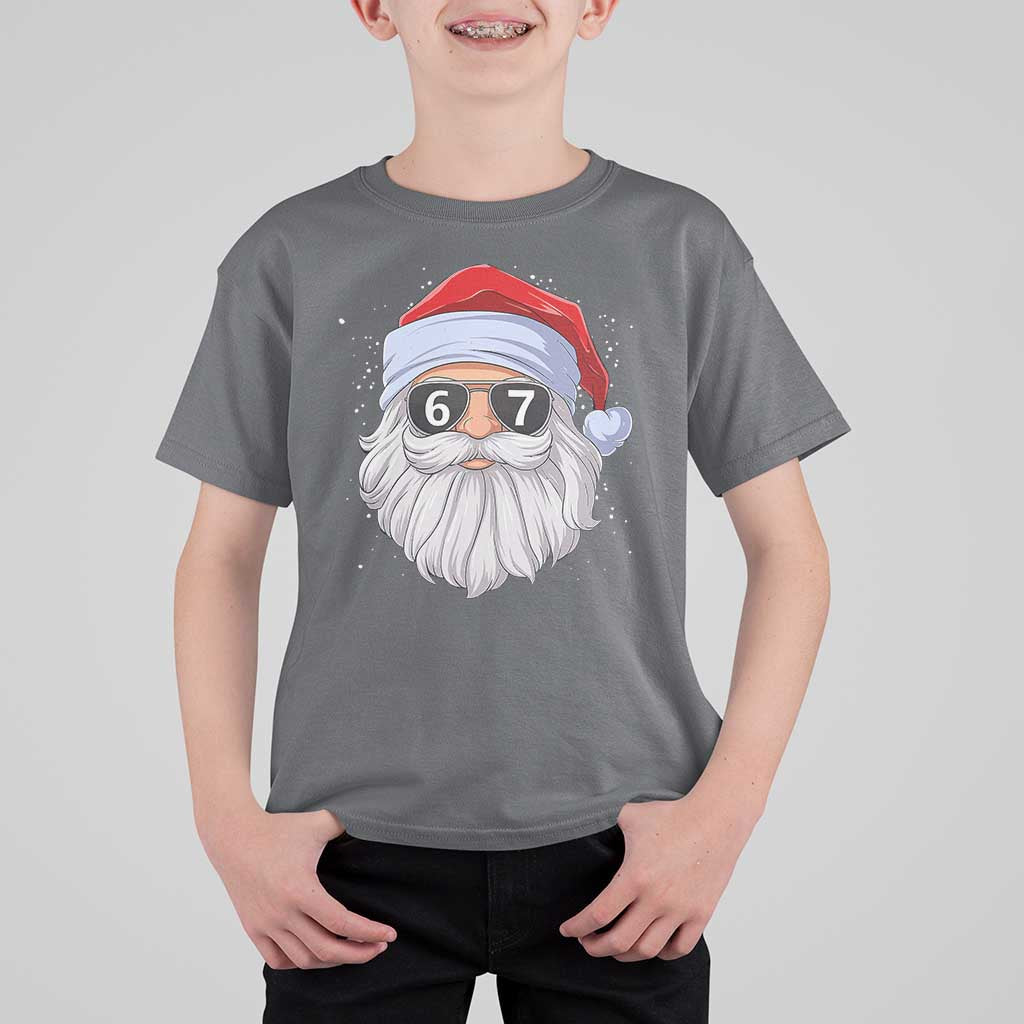 Six Seven 67 Christmas Meme T Shirt For Kid Funny Brainrot Santa Claus Gen Alpha Slang - Wonder Print Shop