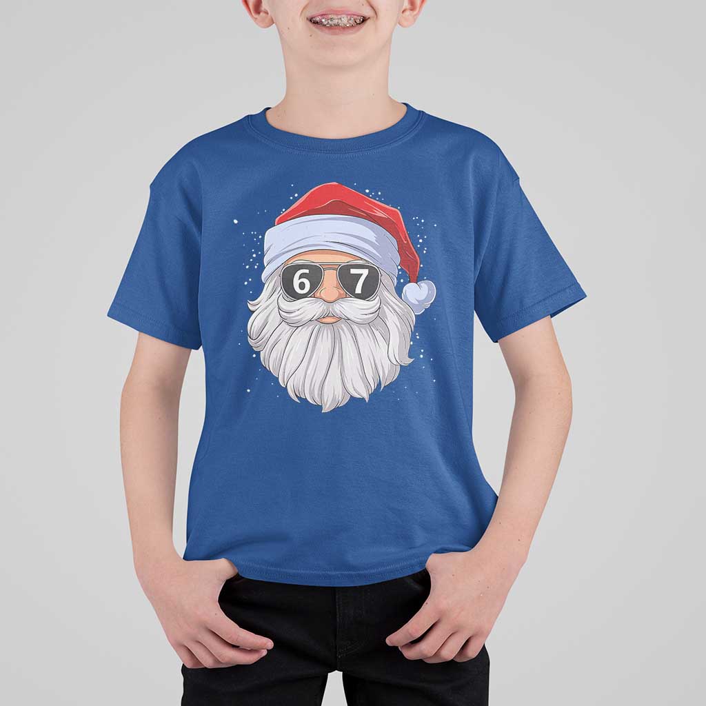 Six Seven 67 Christmas Meme T Shirt For Kid Funny Brainrot Santa Claus Gen Alpha Slang - Wonder Print Shop