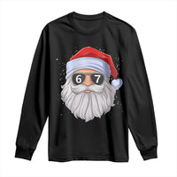 Six Seven 67 Christmas Meme Long Sleeve Shirt Funny Brainrot Santa Claus Gen Alpha Slang - Wonder Print Shop