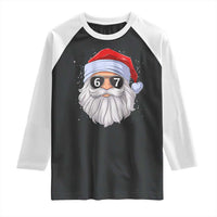 Six Seven 67 Christmas Meme Raglan Shirt Funny Brainrot Santa Claus Gen Alpha Slang - Wonder Print Shop