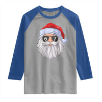 Six Seven 67 Christmas Meme Raglan Shirt Funny Brainrot Santa Claus Gen Alpha Slang - Wonder Print Shop