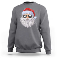 Six Seven 67 Christmas Meme Sweatshirt Funny Brainrot Santa Claus Gen Alpha Slang - Wonder Print Shop