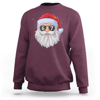 Six Seven 67 Christmas Meme Sweatshirt Funny Brainrot Santa Claus Gen Alpha Slang - Wonder Print Shop