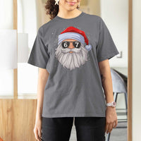 Six Seven 67 Christmas Meme T Shirt For Women Funny Brainrot Santa Claus Gen Alpha Slang - Wonder Print Shop