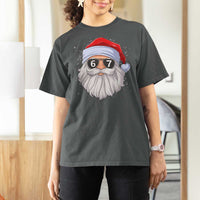 Six Seven 67 Christmas Meme T Shirt For Women Funny Brainrot Santa Claus Gen Alpha Slang - Wonder Print Shop