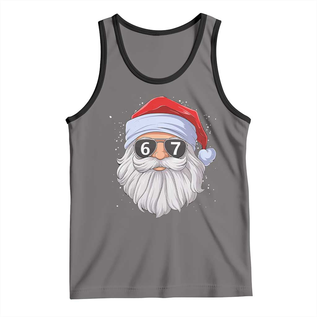Six Seven 67 Christmas Meme Tank Top Funny Brainrot Santa Claus Gen Alpha Slang - Wonder Print Shop