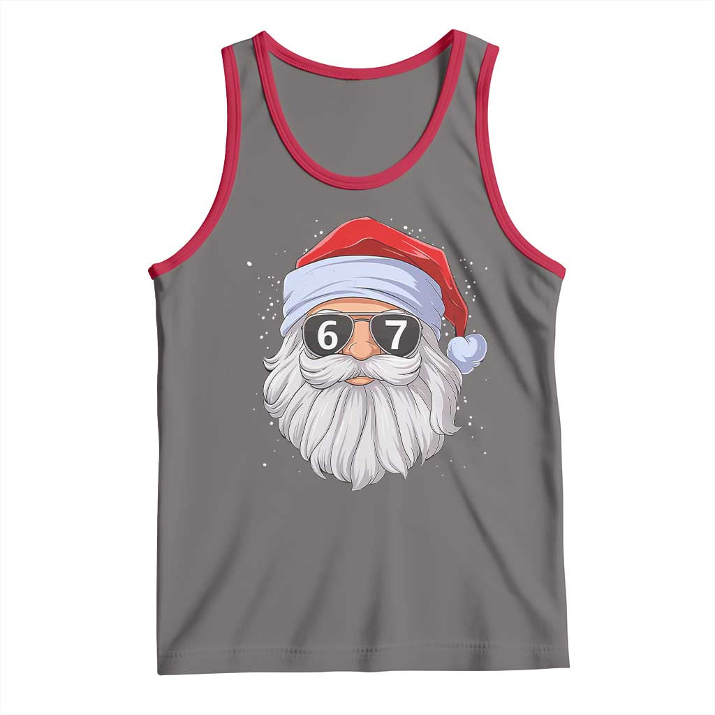 Six Seven 67 Christmas Meme Tank Top Funny Brainrot Santa Claus Gen Alpha Slang - Wonder Print Shop