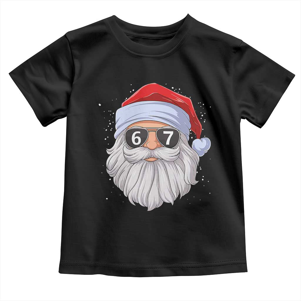 Six Seven 67 Christmas Meme Toddler T Shirt Funny Brainrot Santa Claus Gen Alpha Slang - Wonder Print Shop