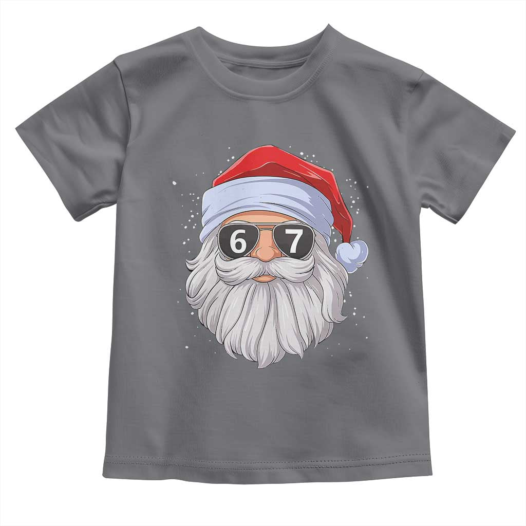 Six Seven 67 Christmas Meme Toddler T Shirt Funny Brainrot Santa Claus Gen Alpha Slang - Wonder Print Shop