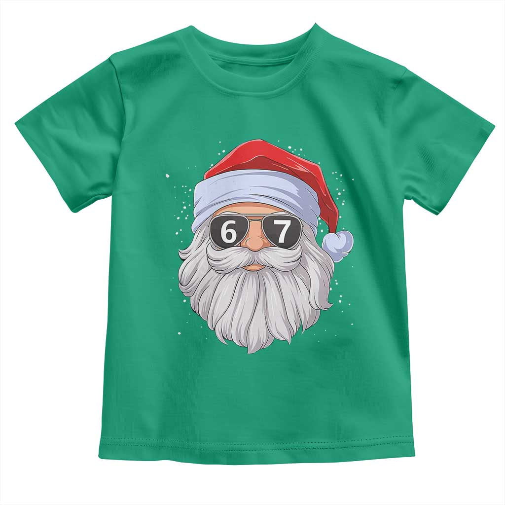 Six Seven 67 Christmas Meme Toddler T Shirt Funny Brainrot Santa Claus Gen Alpha Slang - Wonder Print Shop