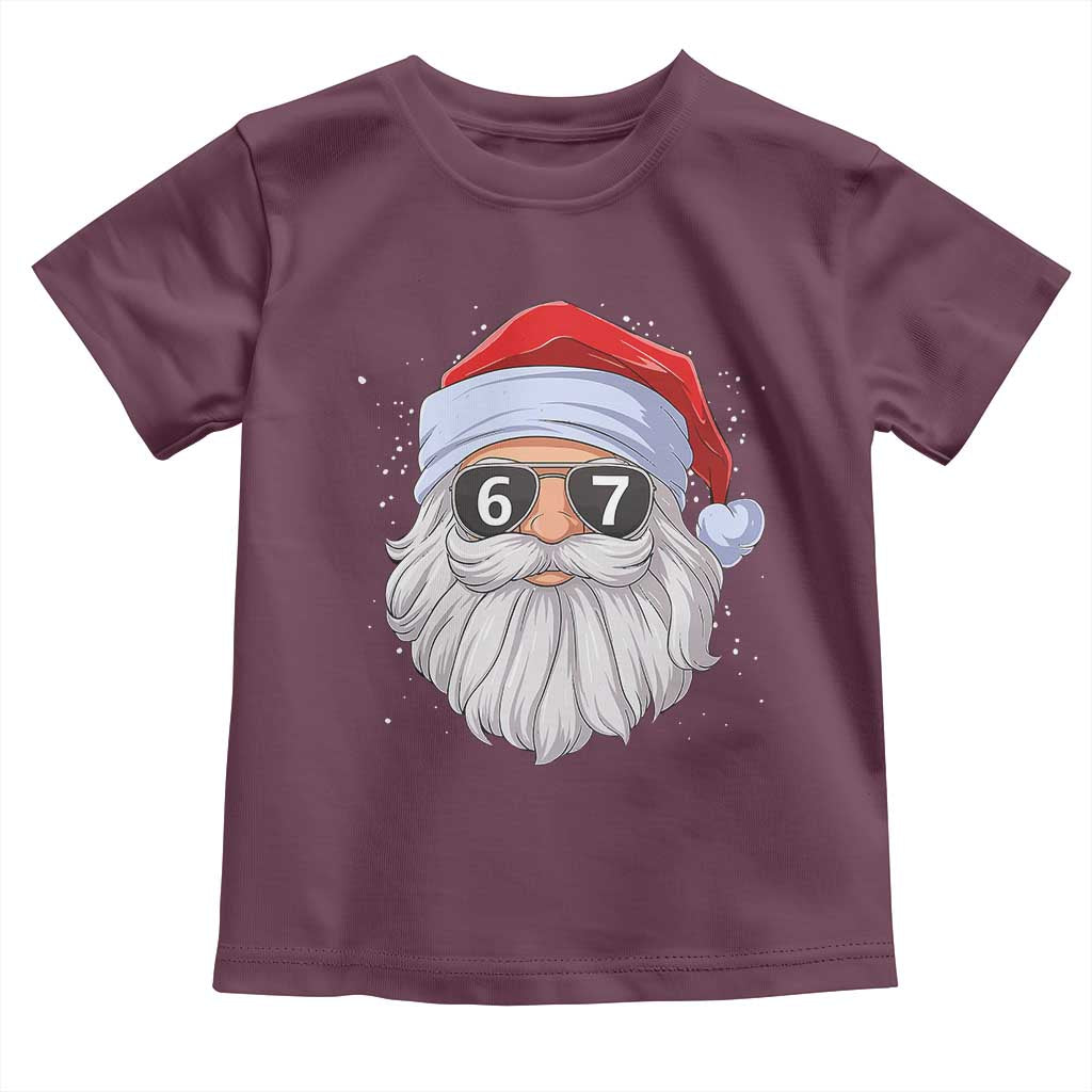 Six Seven 67 Christmas Meme Toddler T Shirt Funny Brainrot Santa Claus Gen Alpha Slang - Wonder Print Shop