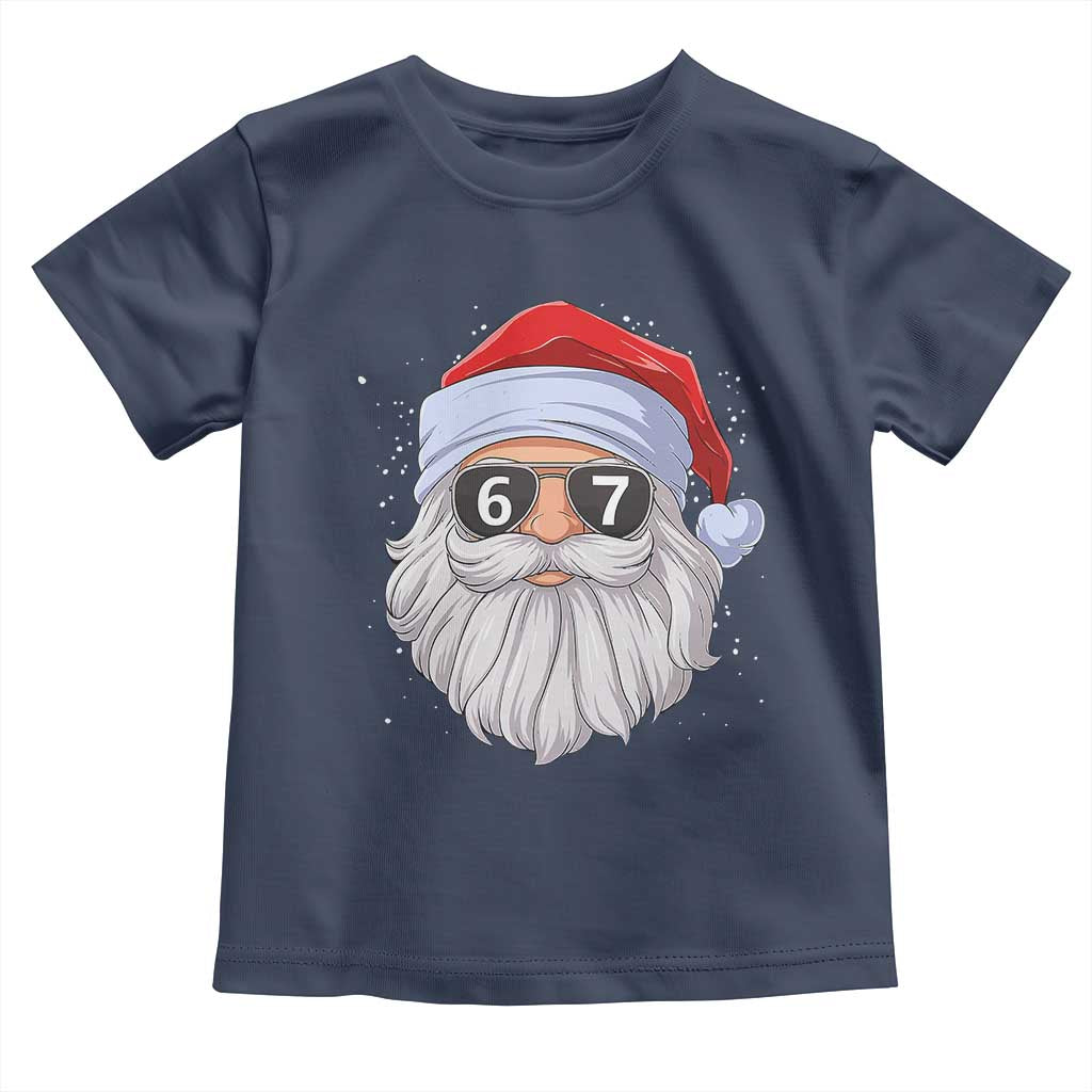 Six Seven 67 Christmas Meme Toddler T Shirt Funny Brainrot Santa Claus Gen Alpha Slang - Wonder Print Shop