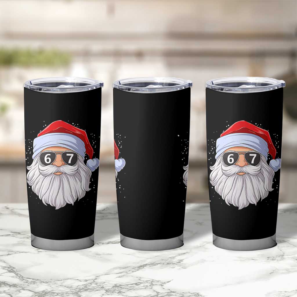 Six Seven 67 Christmas Meme Tumbler Cup Funny Brainrot Santa Claus Gen Alpha Slang - Wonder Print Shop