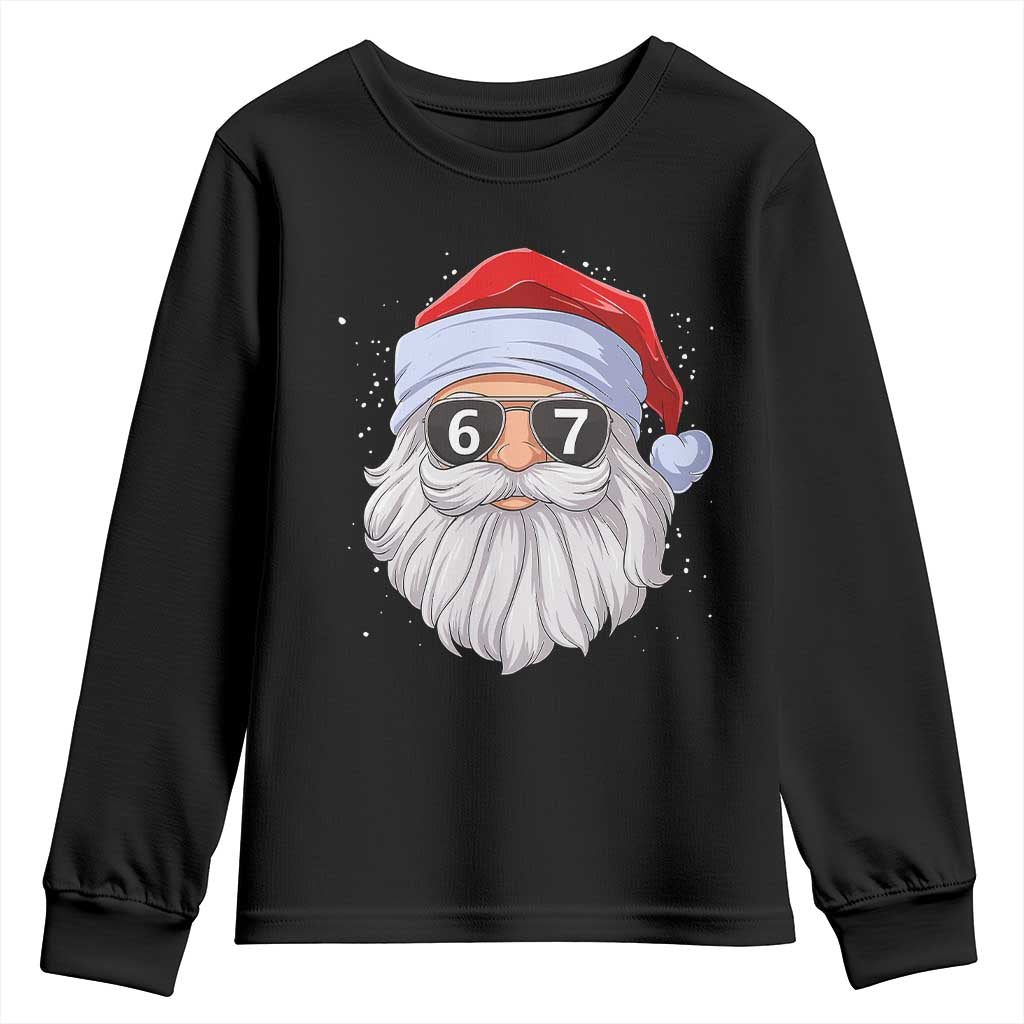 Six Seven 67 Christmas Meme Youth Sweatshirt Funny Brainrot Santa Claus Gen Alpha Slang - Wonder Print Shop