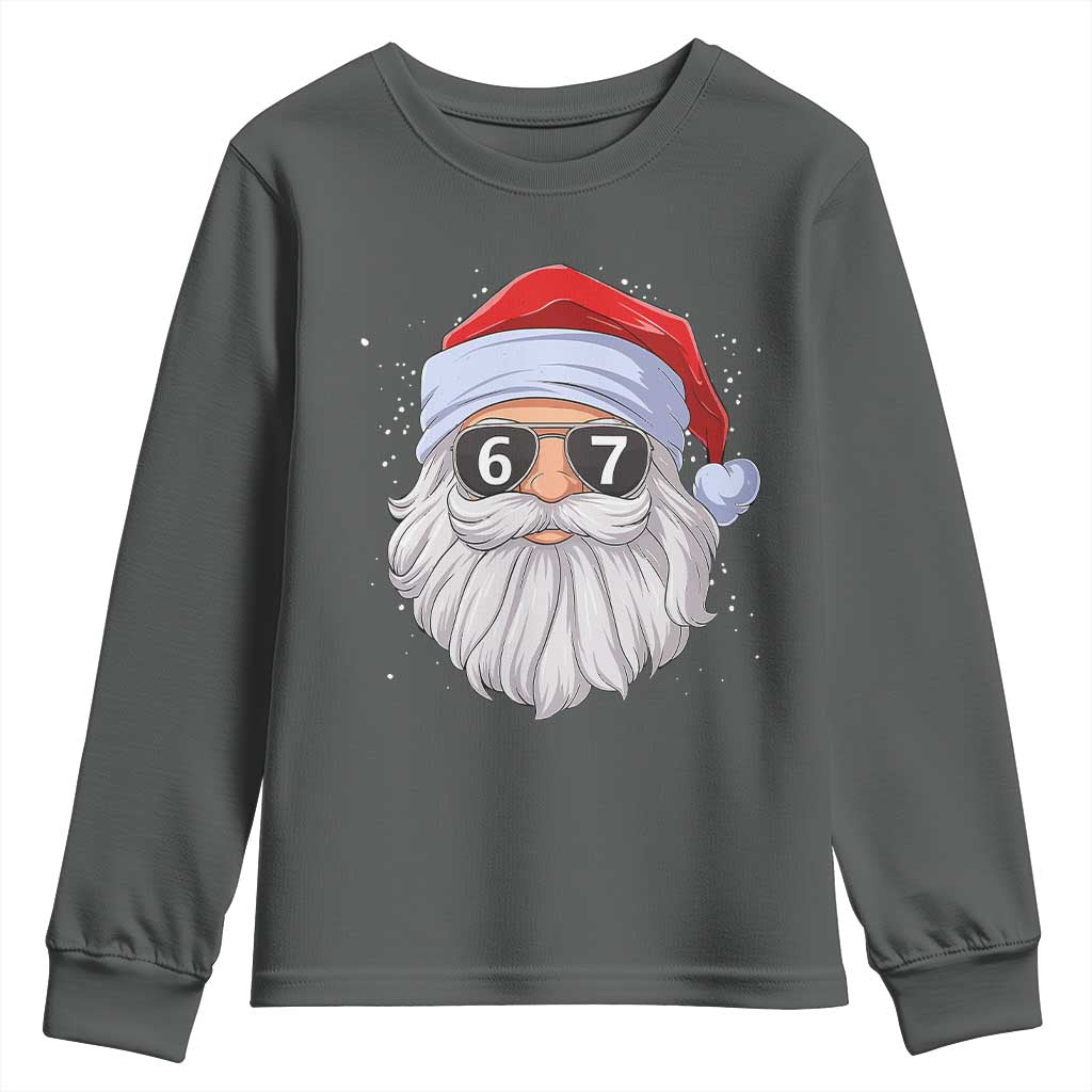 Six Seven 67 Christmas Meme Youth Sweatshirt Funny Brainrot Santa Claus Gen Alpha Slang - Wonder Print Shop