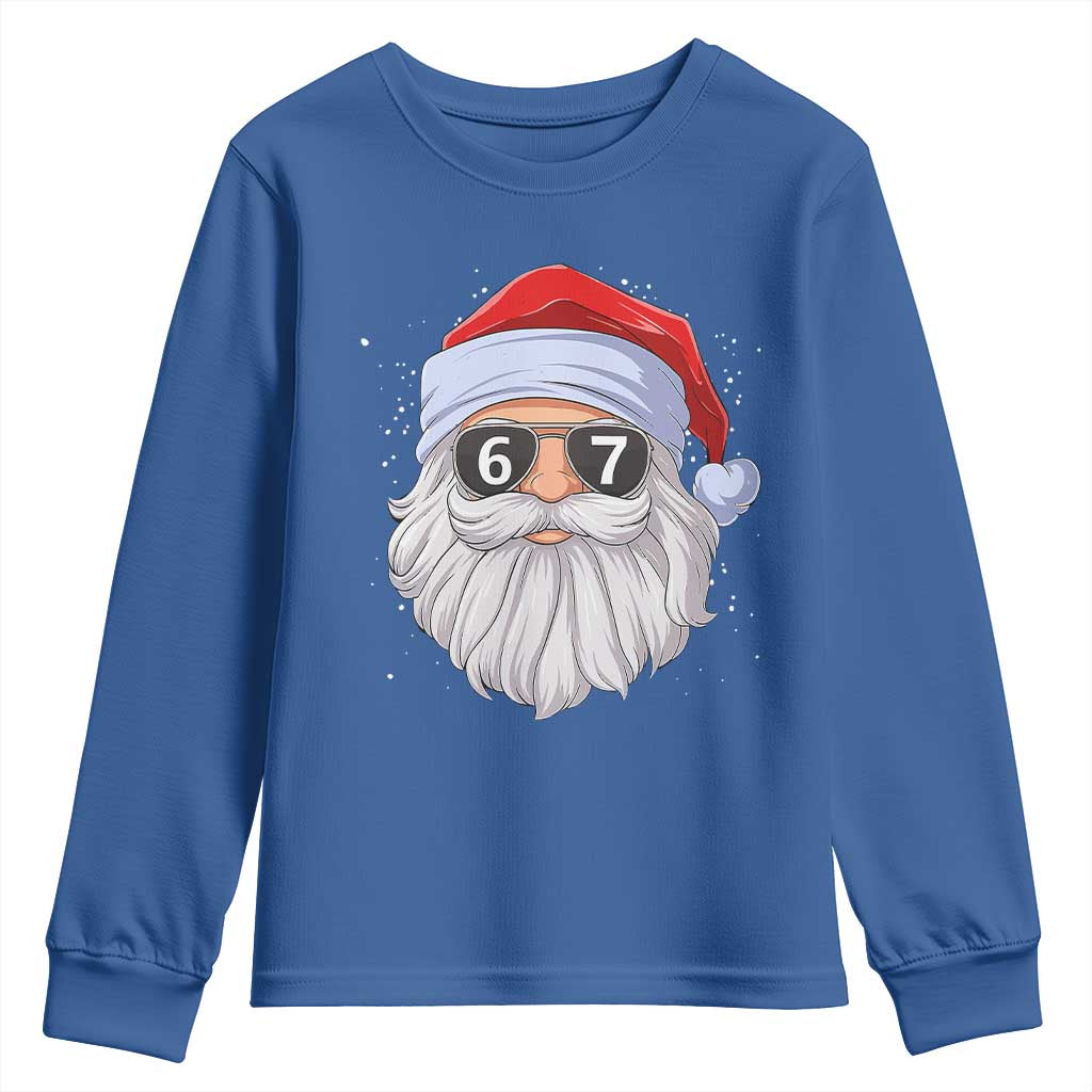 Six Seven 67 Christmas Meme Youth Sweatshirt Funny Brainrot Santa Claus Gen Alpha Slang - Wonder Print Shop