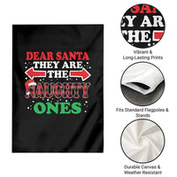 Dear Santa They Naughty Ones Garden Flag Christmas Red Plaid Pajamas PJ Xmas Gifts - Wonder Print Shop