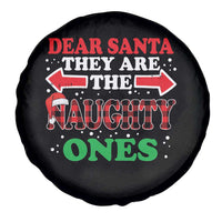 Dear Santa They Naughty Ones Spare Tire Cover Christmas Red Plaid Pajamas PJ Xmas Gifts - Wonder Print Shop
