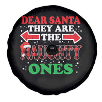 Dear Santa They Naughty Ones Spare Tire Cover Christmas Red Plaid Pajamas PJ Xmas Gifts - Wonder Print Shop