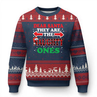 Dear Santa They Naughty Ones Ugly Christmas Sweater Christmas Red Plaid Pajamas PJ Xmas Gifts - Wonder Print Shop