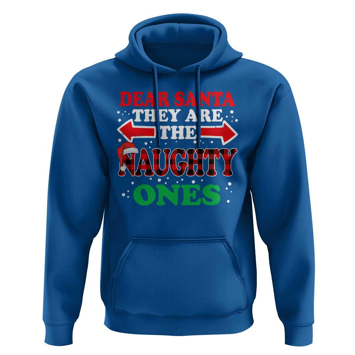 Dear Santa They Naughty Ones Hoodie Christmas Red Plaid Pajamas PJ Xmas Gifts - Wonder Print Shop