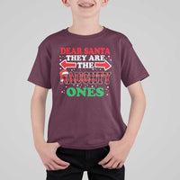 Dear Santa They Naughty Ones T Shirt For Kid Christmas Red Plaid Pajamas PJ Xmas Gifts - Wonder Print Shop