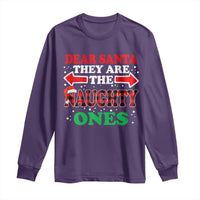 Dear Santa They Naughty Ones Long Sleeve Shirt Christmas Red Plaid Pajamas PJ Xmas Gifts - Wonder Print Shop