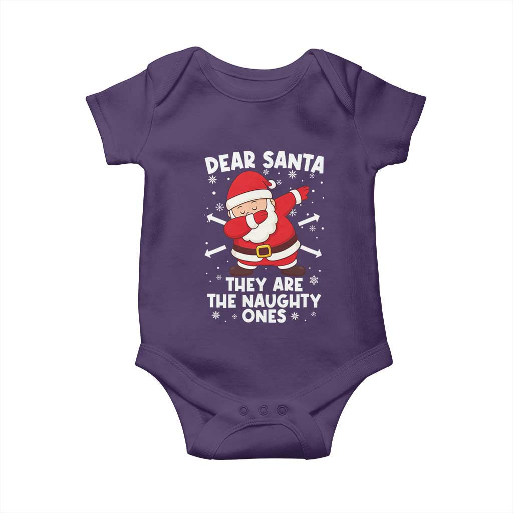 Dear Santa They Naughty Ones Baby Onesie Dabbing Santa Christmas Pajamas PJ Xmas Gifts - Wonder Print Shop