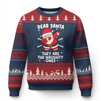 Dear Santa They Naughty Ones Ugly Christmas Sweater Dabbing Santa Xmas Pajamas PJ Xmas Gifts - Wonder Print Shop