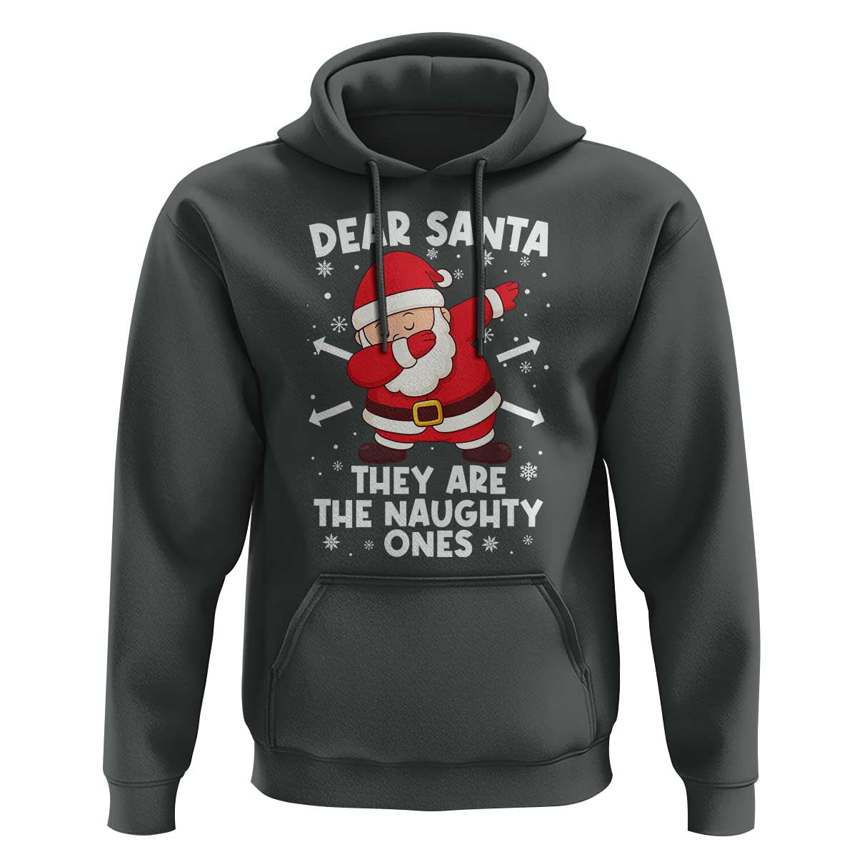 Dear Santa They Naughty Ones Hoodie Dabbing Santa Christmas Pajamas PJ Xmas Gifts - Wonder Print Shop