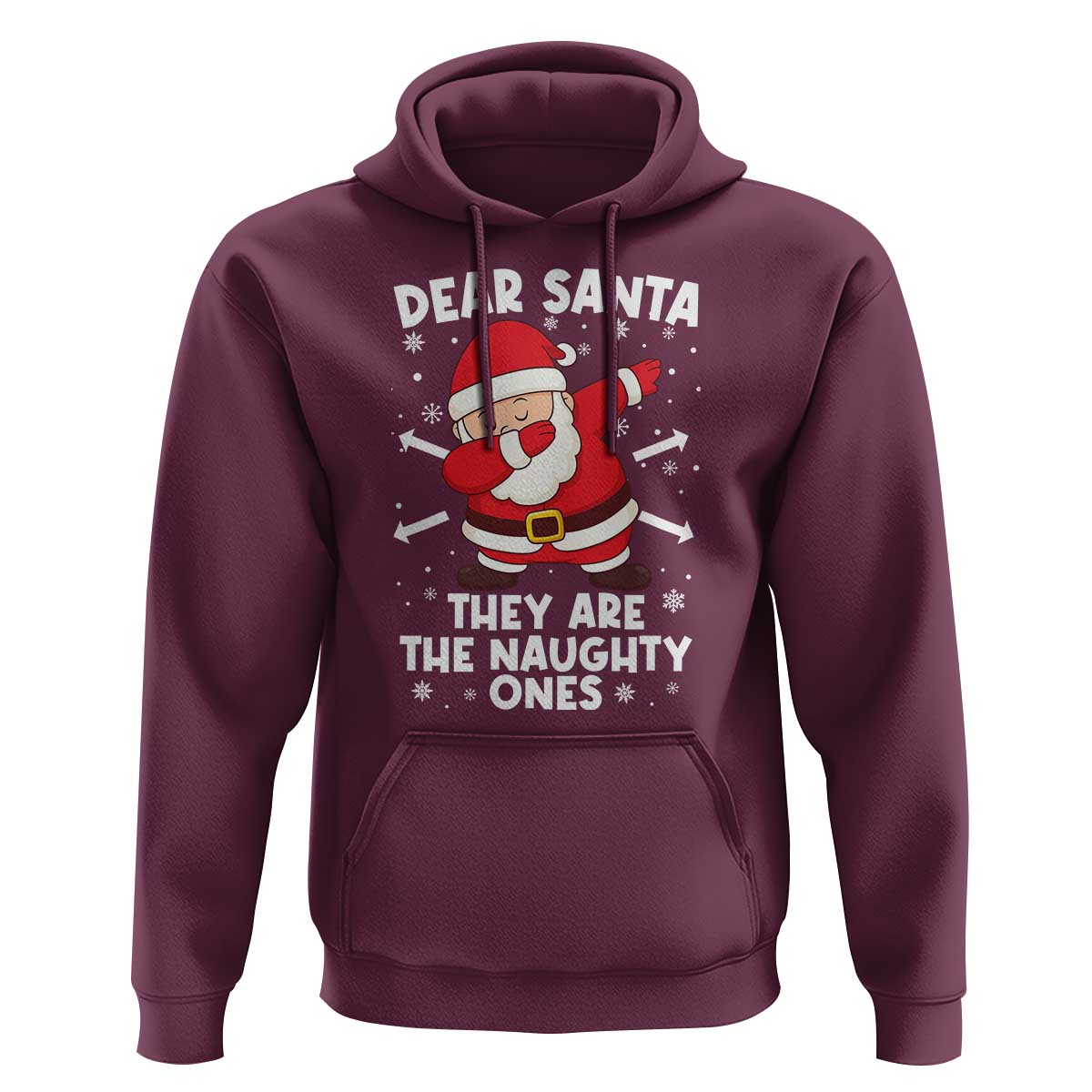 Dear Santa They Naughty Ones Hoodie Dabbing Santa Christmas Pajamas PJ Xmas Gifts - Wonder Print Shop