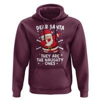 Dear Santa They Naughty Ones Hoodie Dabbing Santa Christmas Pajamas PJ Xmas Gifts - Wonder Print Shop