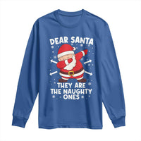 Dear Santa They Naughty Ones Long Sleeve Shirt Dabbing Santa Christmas Pajamas PJ Xmas Gifts - Wonder Print Shop