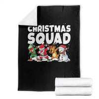 Christmas Squad Throw Blanket Santa Dabbing Elf Family Matching Pajamas - Wonder Print Shop