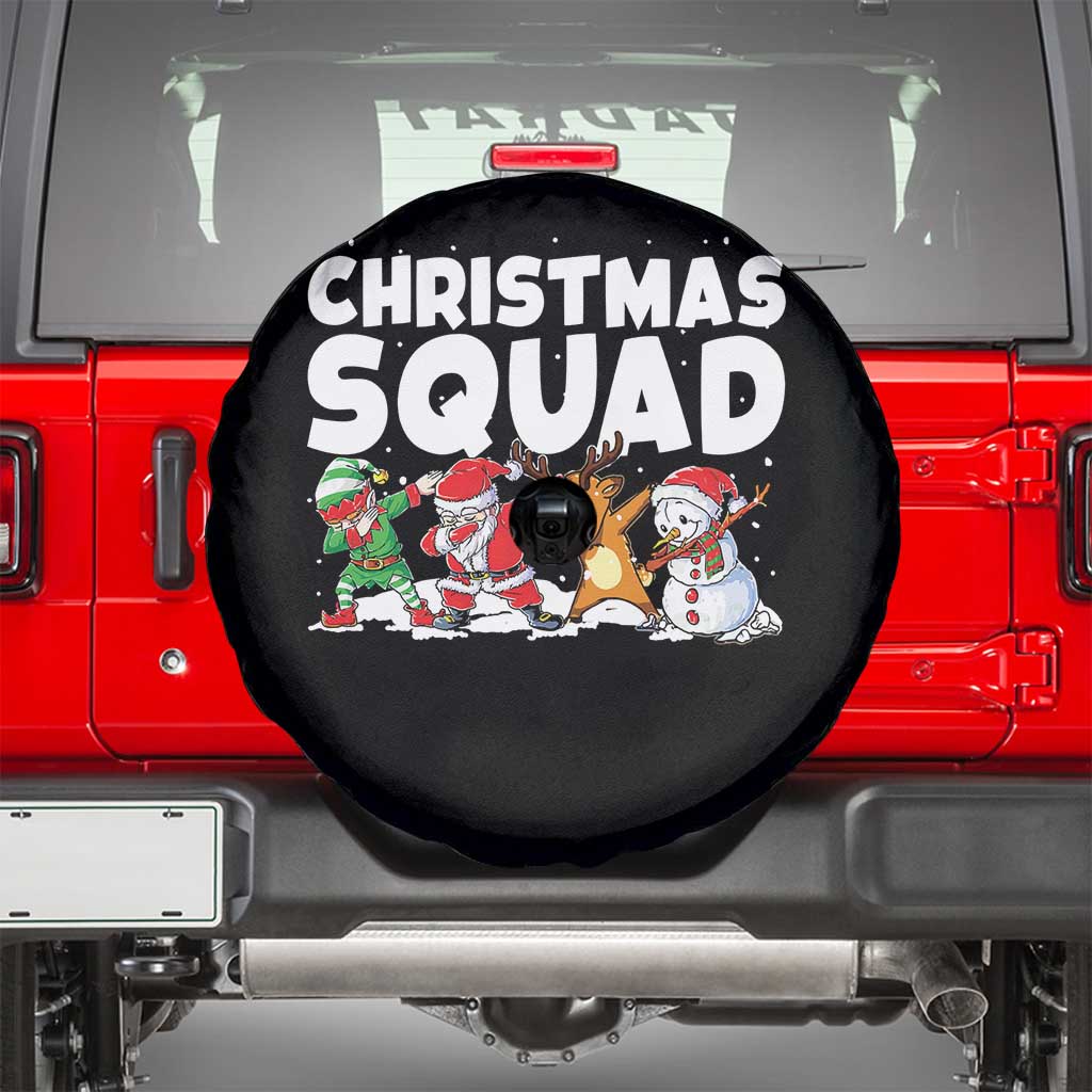 Christmas Squad Spare Tire Cover Santa Dabbing Elf Family Matching Pajamas - Wonder Print Shop