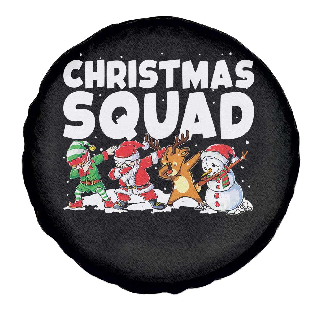 Christmas Squad Spare Tire Cover Santa Dabbing Elf Family Matching Pajamas - Wonder Print Shop